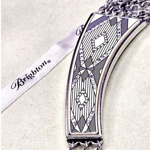 Brighton Kenya Multi Strand Statement Collar Necklace Silver-plated - Picture 12 of 12